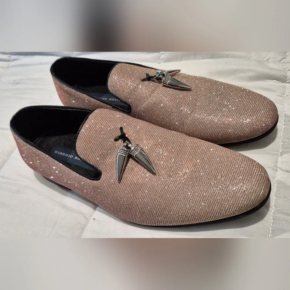 Giorgio Brutini Mens Shoes Size 10 Shiny Slip On Loafer Dress Shoes